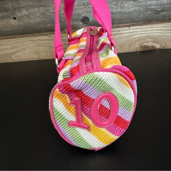The Sak Rainbow Colors Knit Woven Pink Purse Hand Bag 10 Year Anniversary - Picture 2 of 10